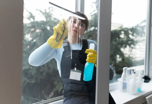 Nettoyage de vitres intérieures et extérieures à la Motte-Feuilly